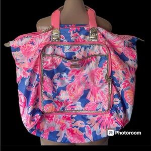 Lilly Pulitzer weekender tote bag.